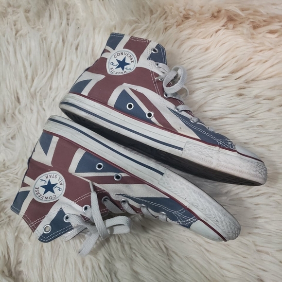 Converse high top Chuck Taylor's unionjack canvas sneakers youth size 5 - Picture 6 of 8